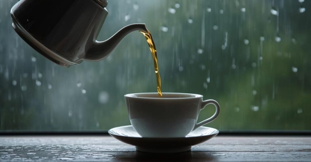 বৃষ্টি চা নিয়ে ক্যাপশন 