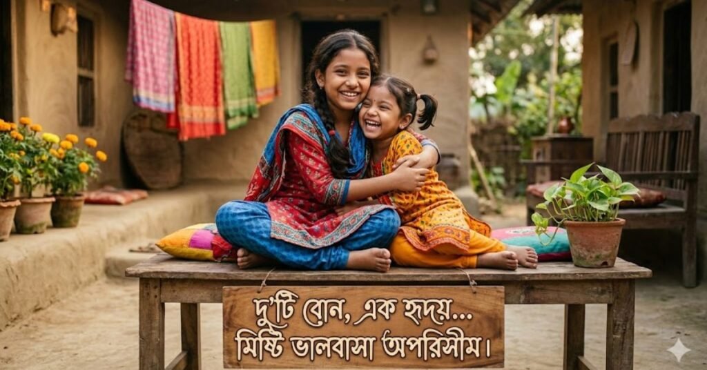 দুই বোন নিয়ে মিষ্টি ক্যাপশন