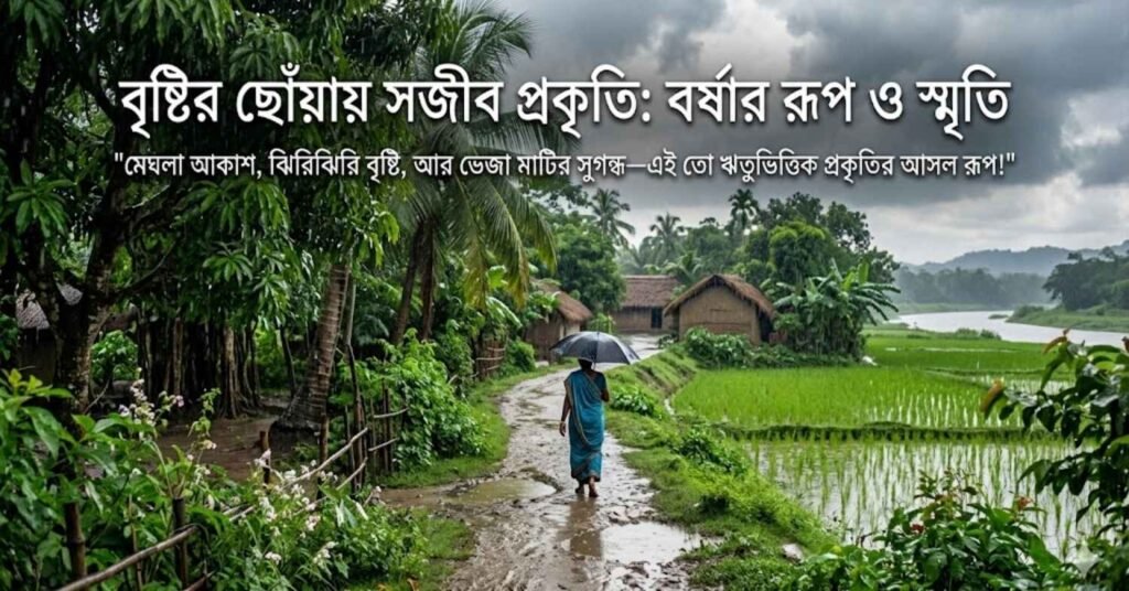 বৃষ্টিভেজা ও ঋতুভিত্তিক প্রকৃতি নিয়ে ক্যাপশন