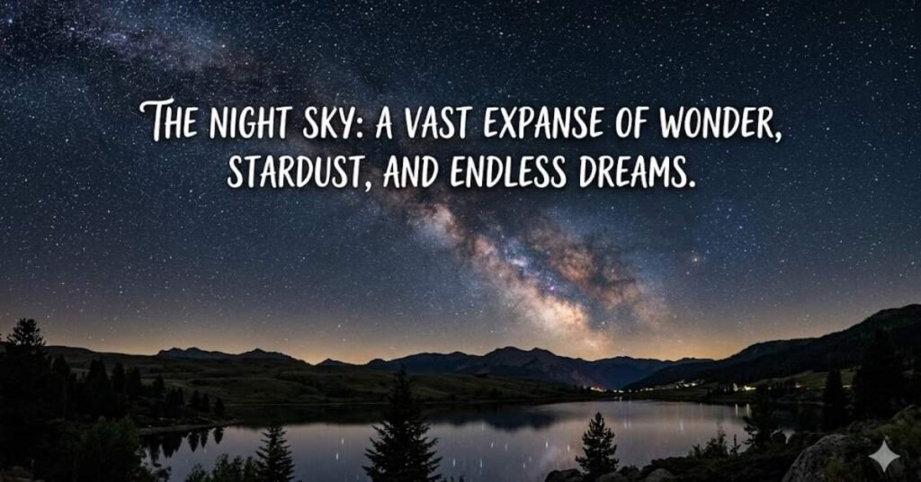 রাতের আকাশ নিয়ে ইংরেজি ক্যাপশন