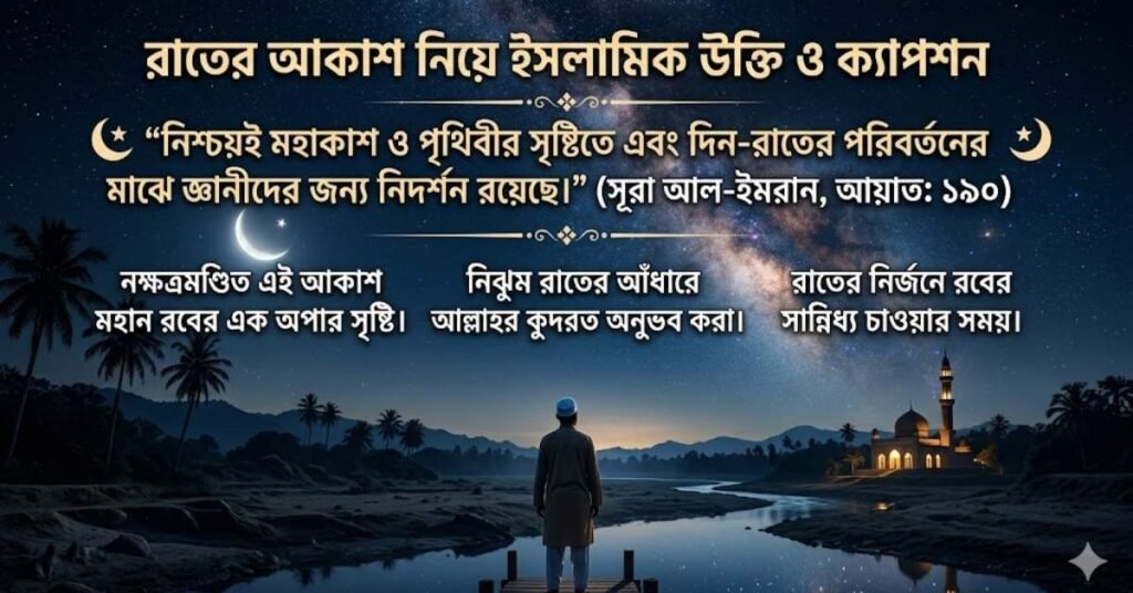 রাতের আকাশ নিয়ে ইসলামিক উক্তি ও ক্যাপশন