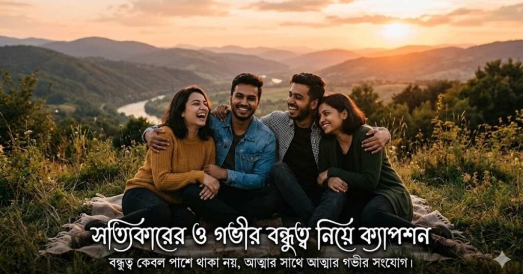 সত্যিকারের ও গভীর বন্ধুত্ব নিয়ে ক্যাপশন
