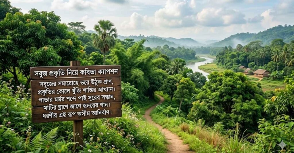 সবুজ প্রকৃতি নিয়ে কবিতা ক্যাপশন