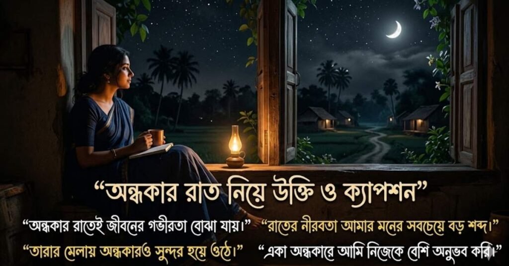 অন্ধকার রাত নিয়ে উক্তি ও ক্যাপশন