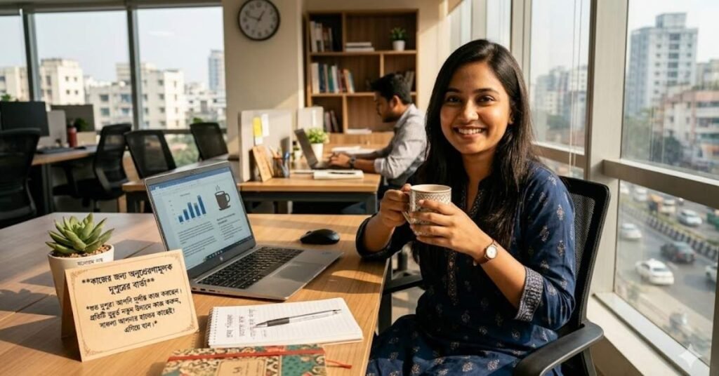 কাজের জন্য অনুপ্রেরণামূলক দুপুরের বার্তা