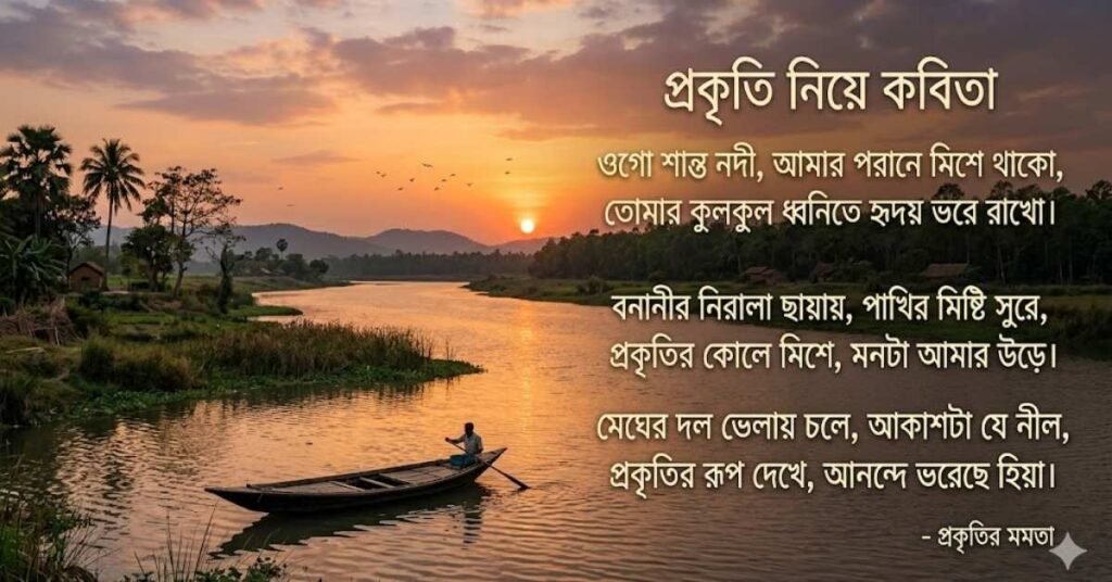 প্রকৃতি নিয়ে কবিতা ক্যাপশন