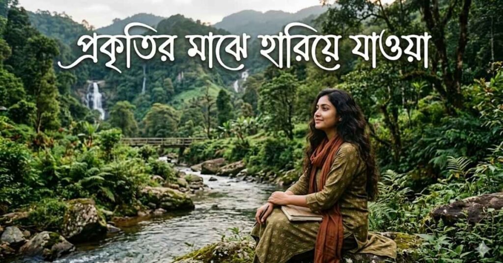 প্রকৃতির মাঝে হারিয়ে যাওয়া ক্যাপশন