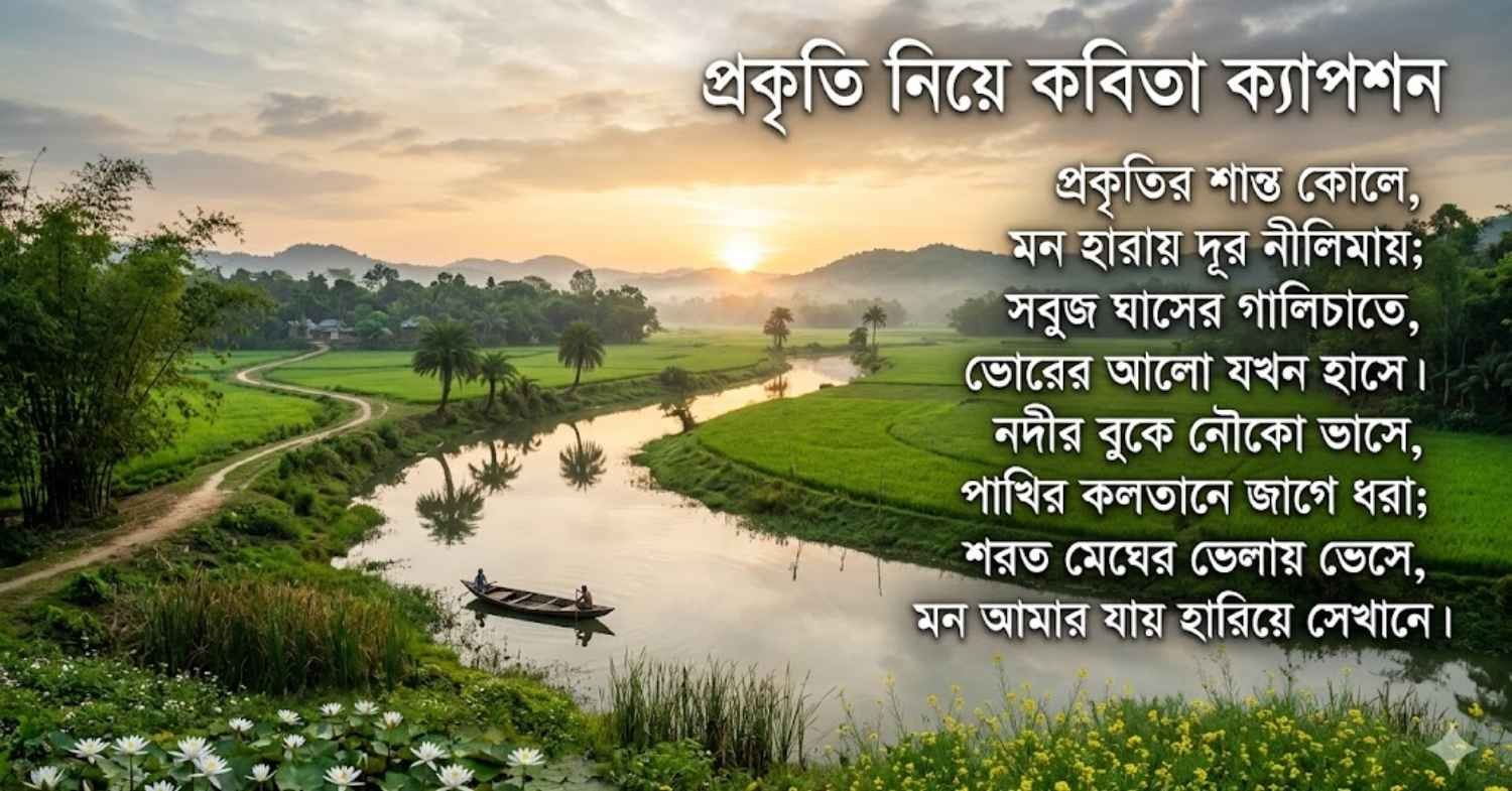 প্রকৃতি নিয়ে কবিতা ক্যাপশন