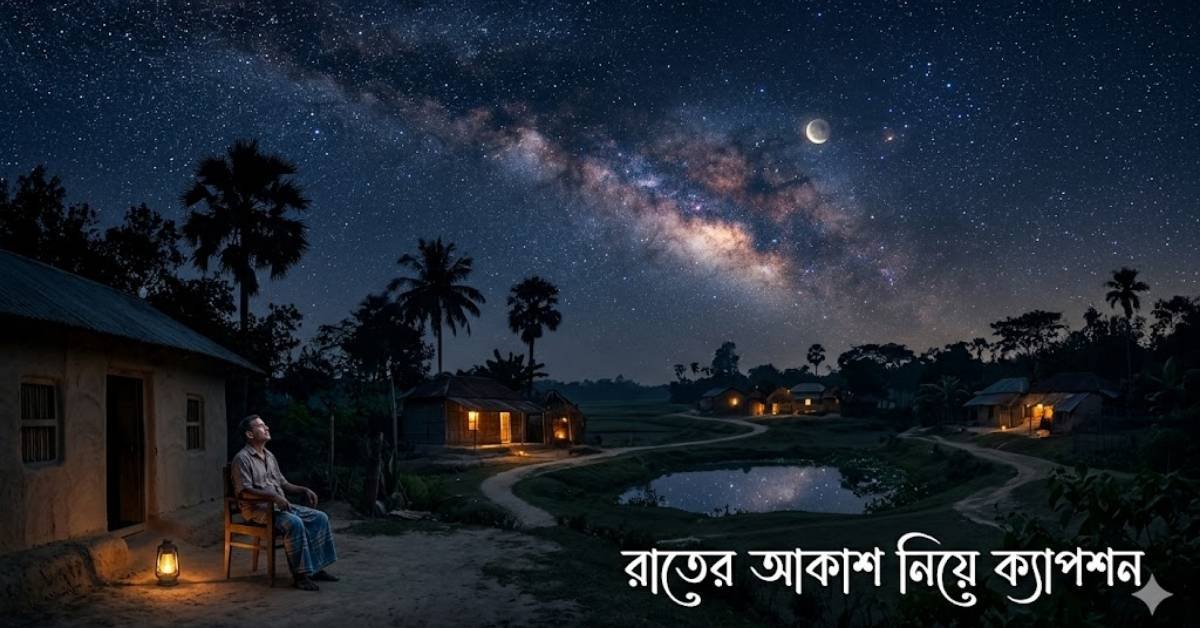 রাতের আকাশ নিয়ে ক্যাপশন